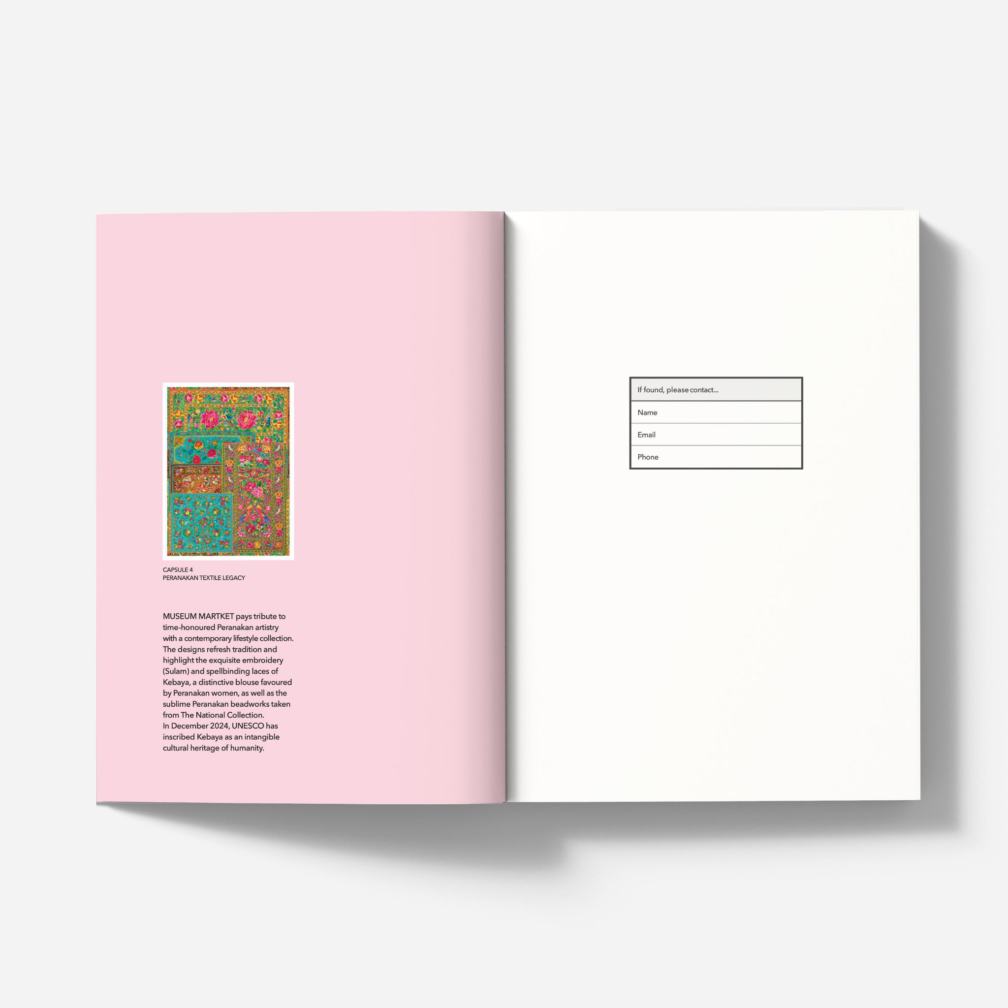 NOTEBOOK PLANNER by MuseumMartket x Nolki (Peranakan Textiles 1)