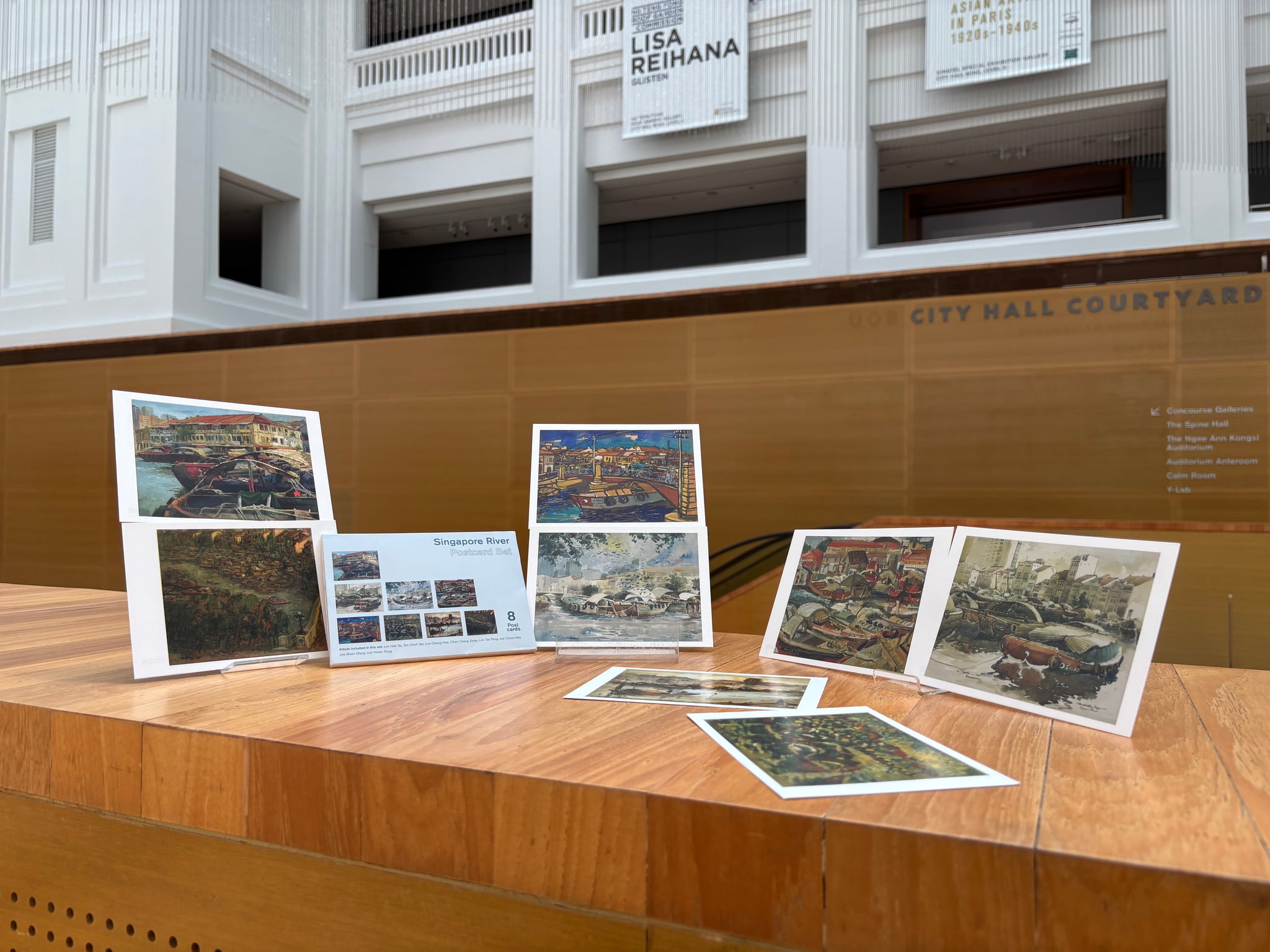 SINGAPORE RIVER POSTCARDS SET (8 PIECES) SG ARTISTS