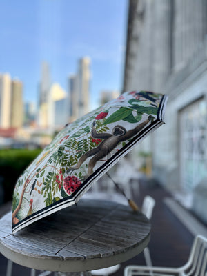 NATIONAL COLLECTION x MUSEUM MARTKET WILLIAM FARQUHAR UMBRELLA WITH WOOD HANDLE