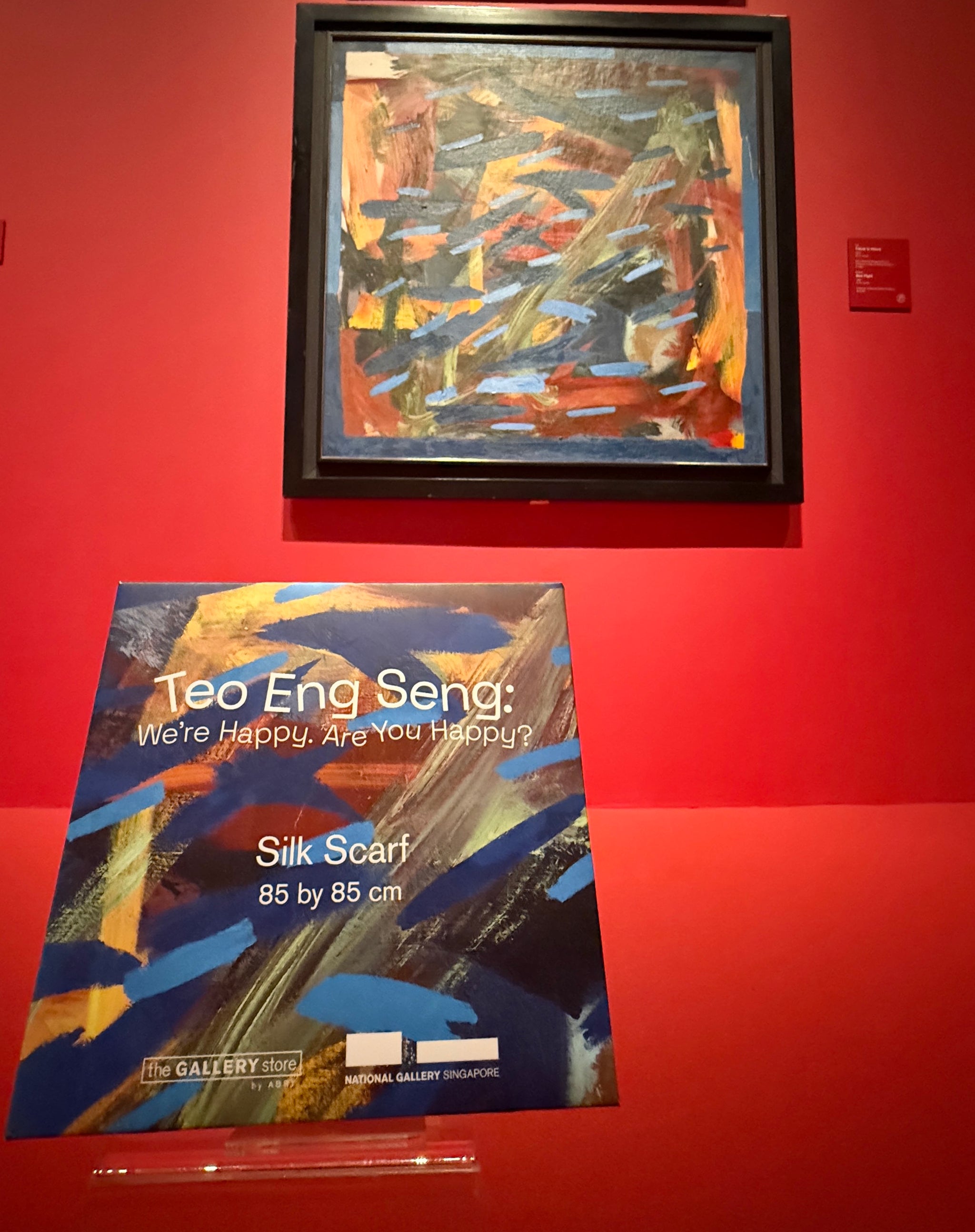 TEO ENG SENG BLUE FLIGHT 100% SILK SCARF