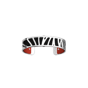 LES GEORGETTES BY ALTESSE Perroquet Bracelet 14mm, Silver Finishing - Black Glitter / Red - ABRY Global