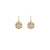 LES GEORGETTES BY ALTESSE Girafe Sleeper Earrings 16mm, Gold Finishing - Cream / Gold Glitter - ABRY Global