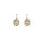 LES GEORGETTES BY ALTESSE Girafe Sleeper Earrings 16mm, Gold Finishing - Black / White - ABRY Global