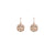 LES GEORGETTES BY ALTESSE Girafe Sleeper Earrings 16mm, Rose Gold Finishing - Cream / Gold Glitter - ABRY Global