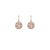 LES GEORGETTES BY ALTESSE Nenuphar Sleeper Earrings 16mm, Rose Gold Finishing - Black / White - ABRY Global
