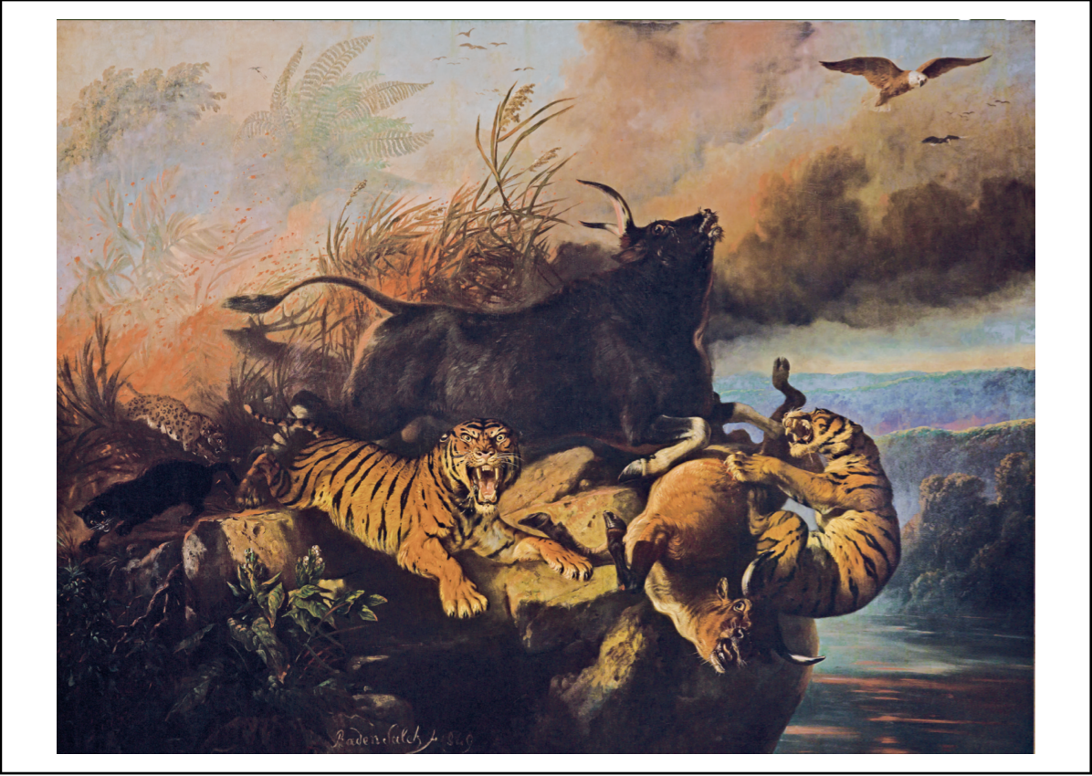 RADEN SALEH BOSCHBRAND (FOREST FIRE) POSTCARD