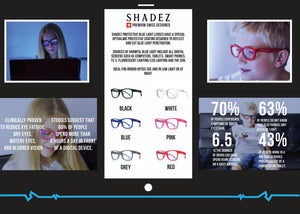 SHADEZ Blue Light Eyewear Protection Black Junior: 3-7 years - ABRY Global