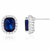 BUCKLEY LONDON The Carat Collection - Sapphire Cushion Halo Stud Earrings