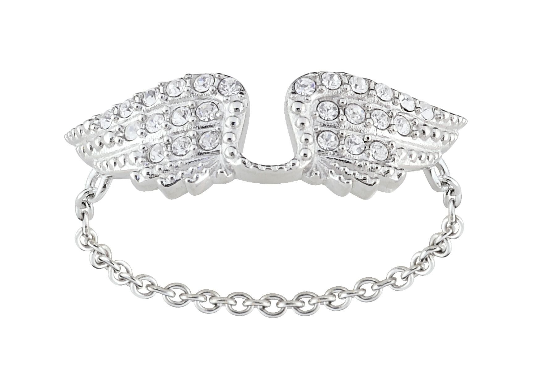 Double Wing Chain Silver Ring - ABRY Global