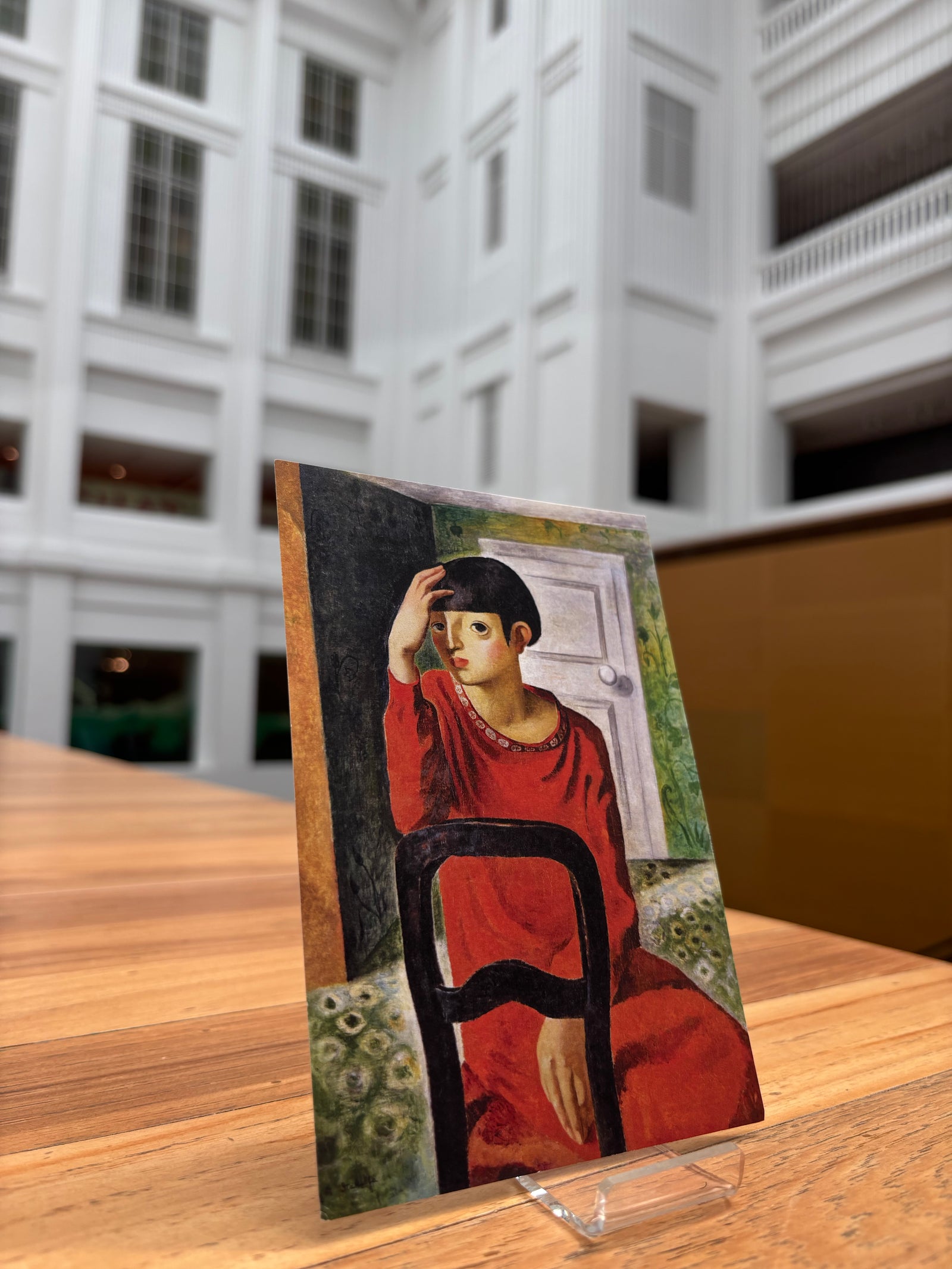 ITAKULLA KANAE 赤衣の女 WOMAN IN RED DRESS, 1929 POSTCARD