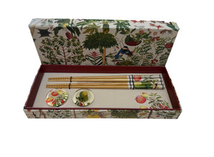 NATIONAL COLLECTION X MUSEUM MARTKET WILLIAM FARQUHAR SET OF 2 CHOPSTICKS AND STAND GIFT SET