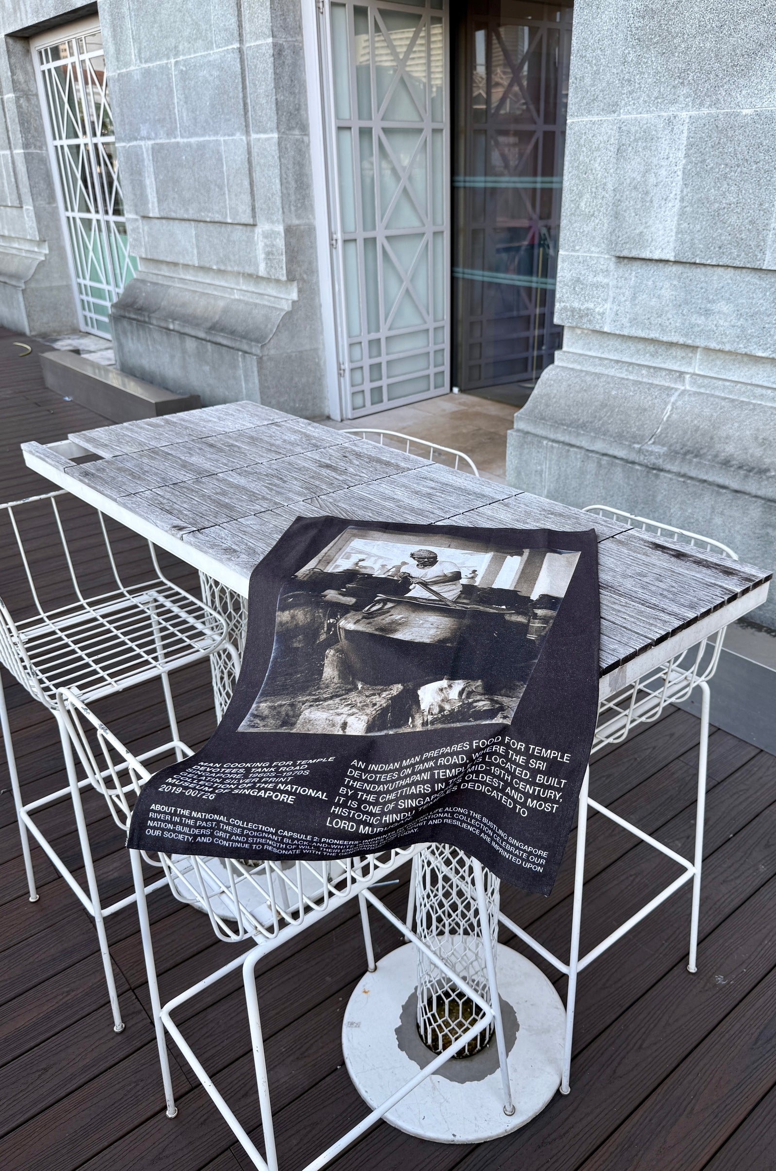 MAN COOKING FOR TEMPLE DEVOTEES COTTON TEA TOWEL