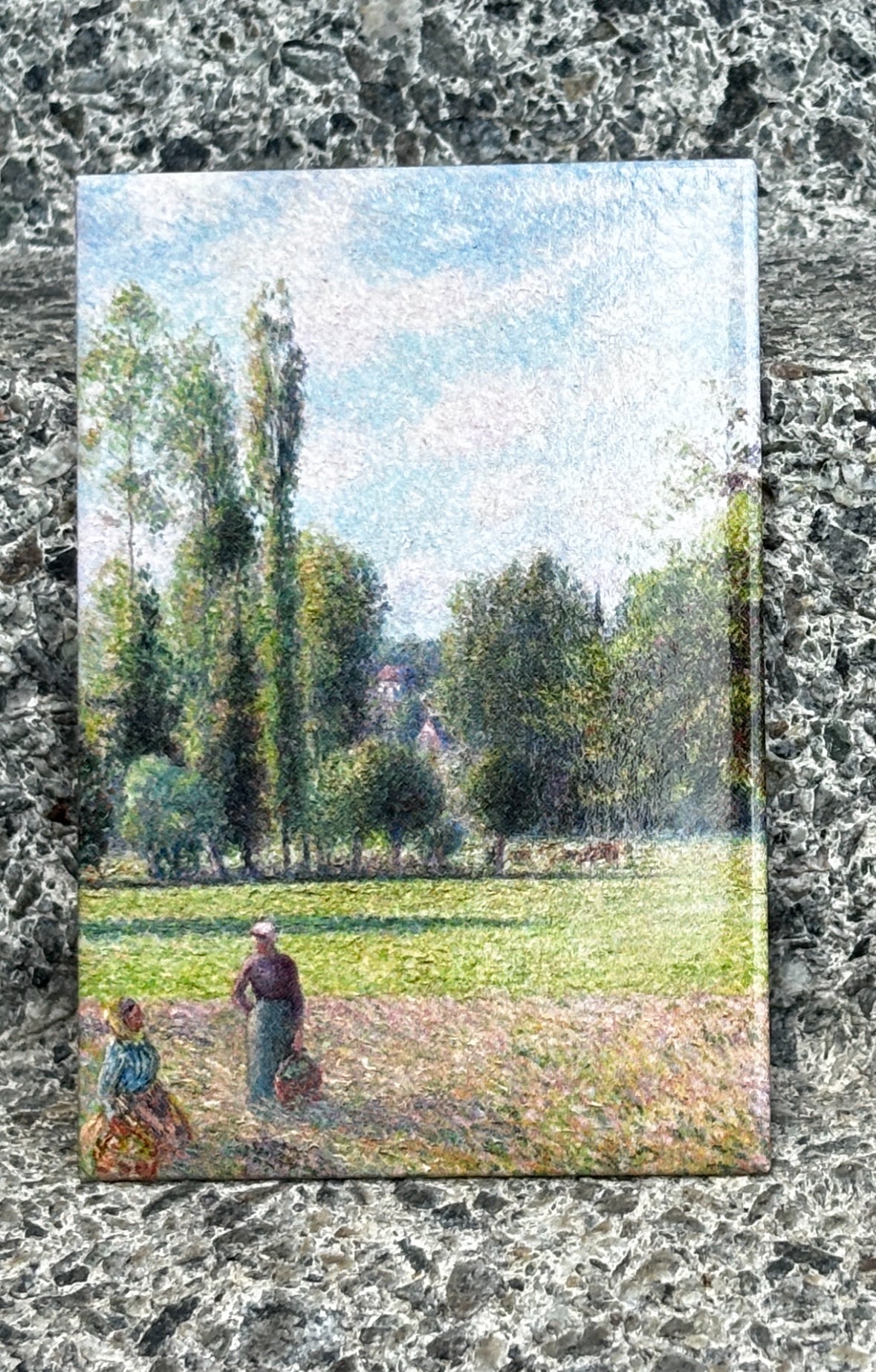 Pissaro Magnet Two peasant women in a meadow