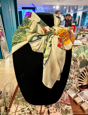 KALEIDOSCOPIC NATURE SILK COTTON SCARF