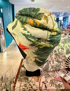KALEIDOSCOPIC NATURE SILK COTTON SCARF