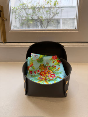 PERANAKAN ARTISTRY SILK SATIN HAND ROLLED SCARF