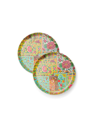 PERANAKAN ARTISTRY BAMBOO 22cM PLATE SET OF 2