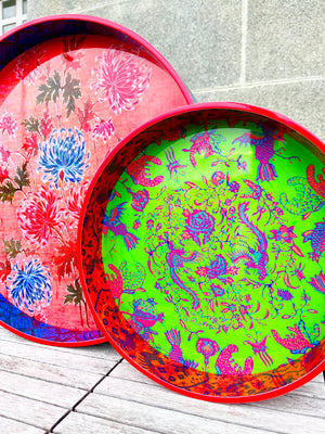 NATIONAL COLLECTION X MUSEUM MARTKET LACQUER ROUND TRAYS (AVAILABLE END MAY 2024)