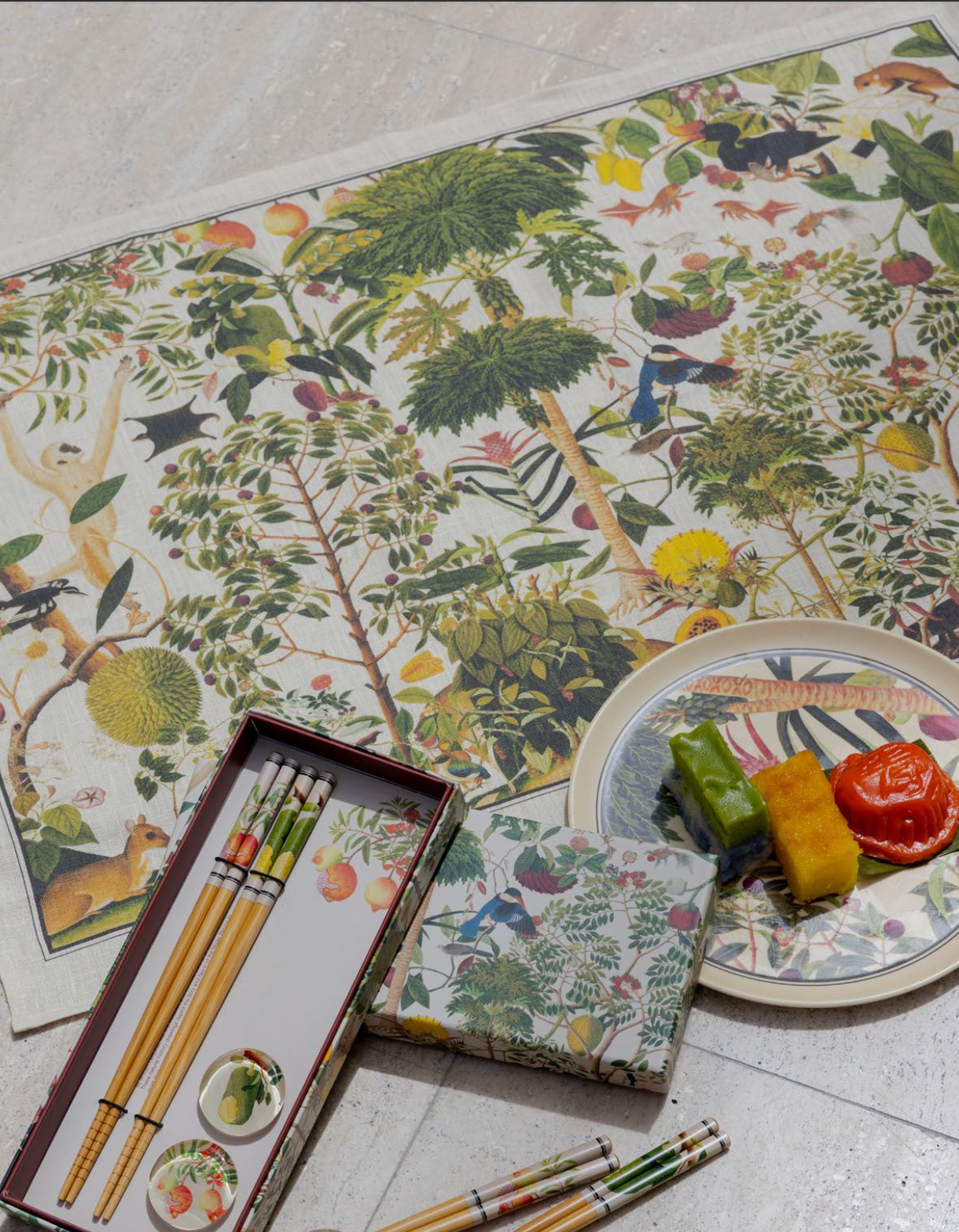 NATIONAL COLLECTION X MUSEUM MARTKET WILLIAM FARQUHAR TEA TOWEL