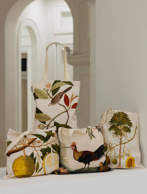NATIONAL COLLECTION X MUSEUM MARTKET KALEIDOSCOPIC NATURE TOTE BAGS