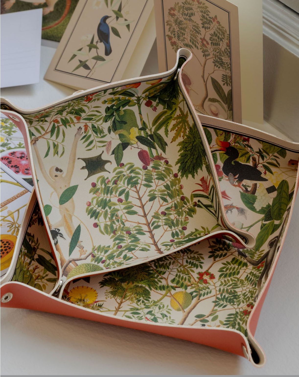 NATIONAL COLLECTION x MUSEUM MARTKET KALEIDOSCOPIC NATURE VALET TRAY SET OF 2