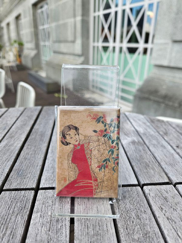 CHEONG SOO PIENG WOMAN IN RED CHEONGSAM MAGNET