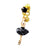 LES NÉRÉIDES Mini Ballerina And Black Tutu Stud Earrings - ABRY Global
