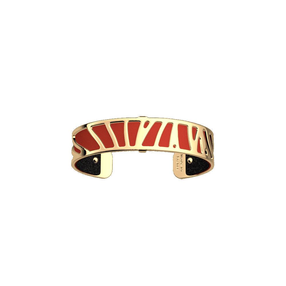 LES GEORGETTES BY ALTESSE Perroquet Bracelet 14mm, Gold Finishing - Black Glitter / Red - ABRY Global
