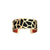 LES GEORGETTES BY ALTESSE Girafe Bracelet 25mm, Gold Finishing - Black Glitter / Red - ABRY Global