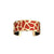 LES GEORGETTES BY ALTESSE Girafe Bracelet 25mm, Gold Finishing - Black Glitter / Red - ABRY Global