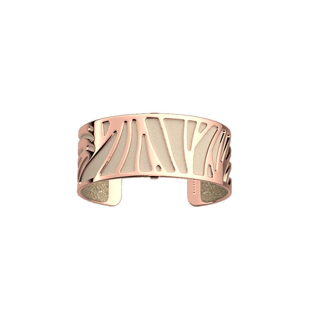 LES GEORGETTES BY ALTESSE Perroquet Bracelet 25mm, Rose Gold Finishing - Cream / Gold Glitter - ABRY Global
