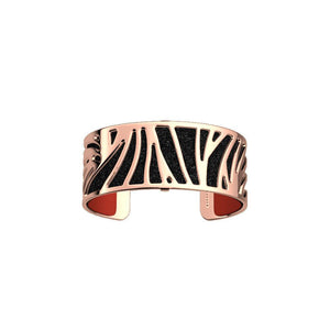 LES GEORGETTES BY ALTESSE Perroquet Bracelet 25mm, Rose Gold Finishing - Black Glitter / Red - ABRY Global