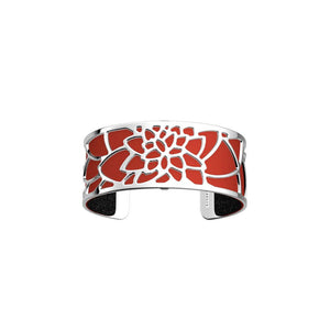 LES GEORGETTES BY ALTESSE Nenuphar Bracelet 25mm, Silver Finishing - Black Glitter / Red - ABRY Global