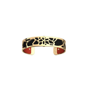LES GEORGETTES BY ALTESSE Nenuphar Bracelet 14mm, Gold Finishing - Black Glitter / Red - ABRY Global