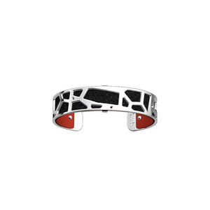 LES GEORGETTES BY ALTESSE Girafe Bracelet 14mm, Silver Finishing - Black Glitter / Red - ABRY Global