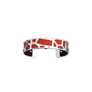 LES GEORGETTES BY ALTESSE Girafe Bracelet 14mm, Silver Finishing - Black Glitter / Red - ABRY Global