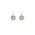 LES GEORGETTES BY ALTESSE Girafe Sleeper Earrings 16mm, Silver Finishing - Cream / Gold Glitter - ABRY Global