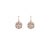 LES GEORGETTES BY ALTESSE Girafe Sleeper Earrings 16mm, Rose Gold Finishing - Black / White - ABRY Global