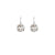 LES GEORGETTES BY ALTESSE Perroquet Sleeper Earrings 16mm, Silver Finishing - Cream / Gold Glitter - ABRY Global
