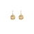 LES GEORGETTES BY ALTESSE Perroquet Sleeper Earrings 16mm, Gold Finishing - Cream / Gold Glitter - ABRY Global