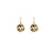 LES GEORGETTES BY ALTESSE Perroquet Sleeper Earrings 16mm, Gold Finishing - Black Glitter / Red - ABRY Global