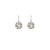 LES GEORGETTES BY ALTESSE Nenuphar Sleeper Earrings 16mm, Silver Finishing - Cream / Gold Glitter - ABRY Global