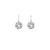 LES GEORGETTES BY ALTESSE Nenuphar Sleeper Earrings 16mm, Silver Finishing - Black / White - ABRY Global