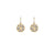 LES GEORGETTES BY ALTESSE Nenuphar Sleeper Earrings 16mm, Gold Finishing - Black / White - ABRY Global