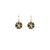 LES GEORGETTES BY ALTESSE Nenuphar Sleeper Earrings 16mm, Gold Finishing - Black / White - ABRY Global