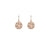 LES GEORGETTES BY ALTESSE Nenuphar Sleeper Earrings 16mm, Rose Gold Finishing - Cream / Gold Glitter - ABRY Global