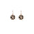 LES GEORGETTES BY ALTESSE Nenuphar Sleeper Earrings 16mm, Rose Gold Finishing - Black / White - ABRY Global