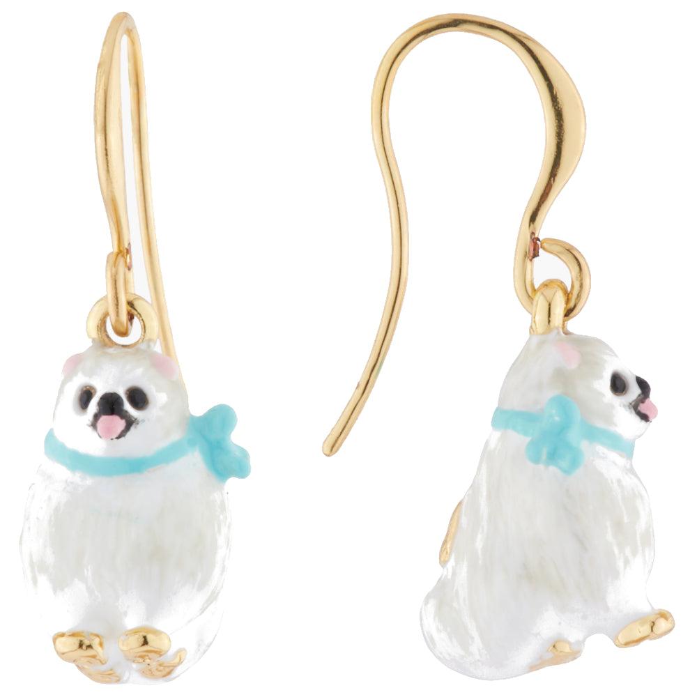 Pomeranian earrings clearance