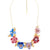 LES NEREIDES WINTER'S FLOWER AND GOLDEN LEAVES COLLAR NECKLACE - ABRY Global