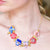 LES NEREIDES WINTER'S FLOWER AND GOLDEN LEAVES COLLAR NECKLACE - ABRY Global